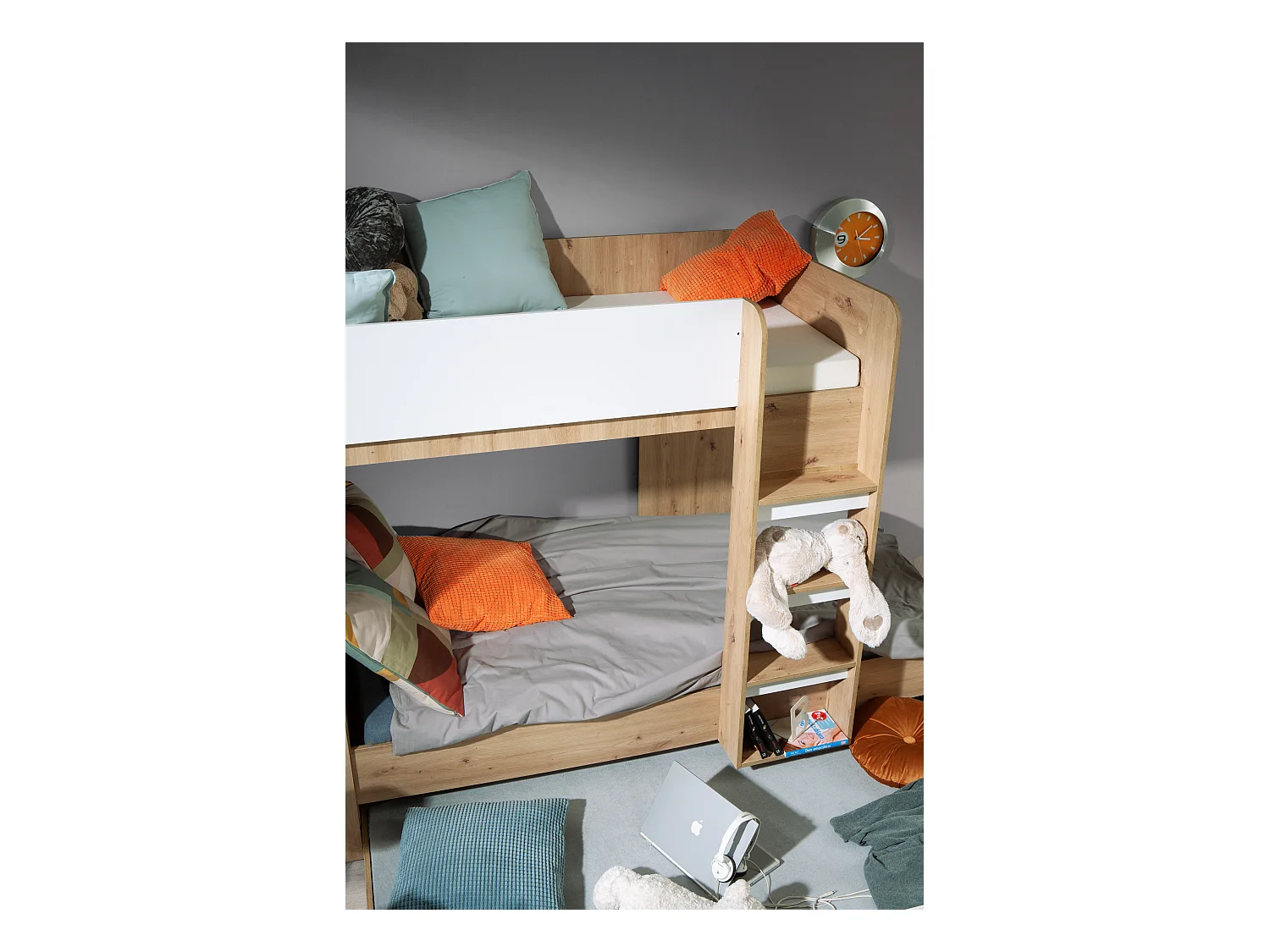 SMART 2 Lit superposé 254/165/94 (Artisan/noir)