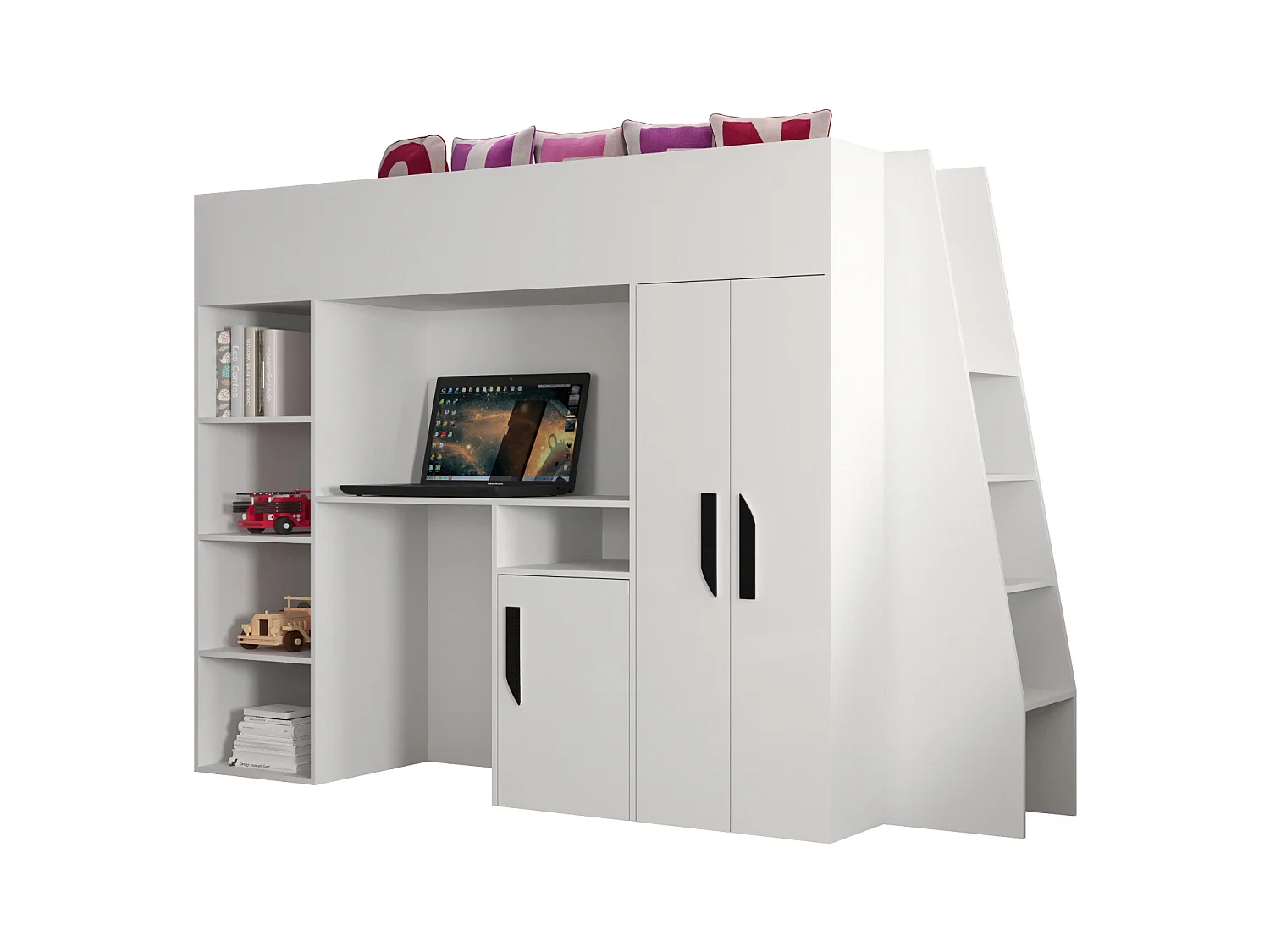 PARTY 15 Lit superposé  230/165/95 (blanc/blanc/noir)