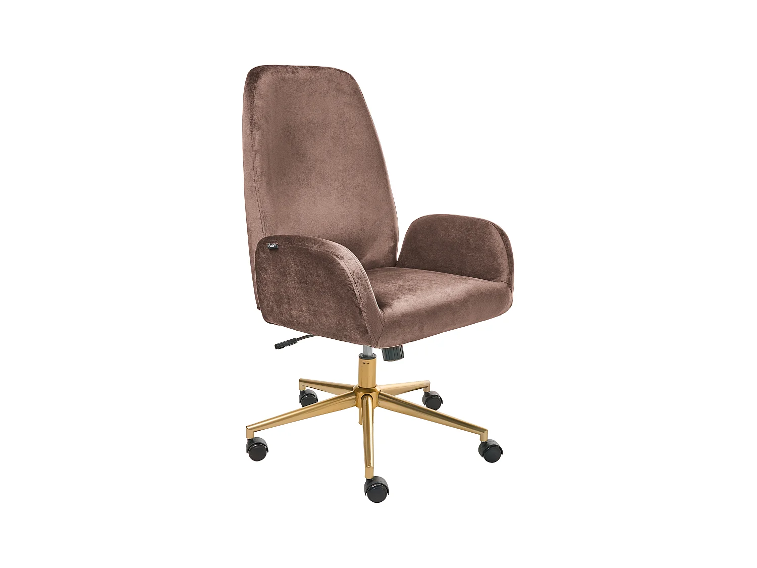 Chaise de bureau CLARE Velours Marron