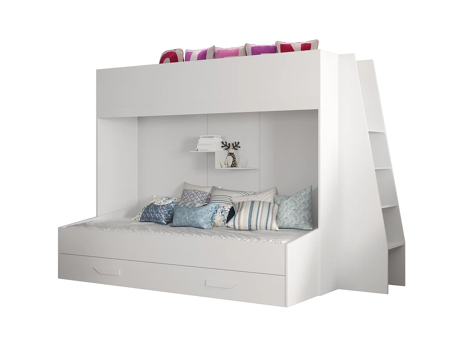 PARTY 17 Lit superposé 247/165/135 (blanc)