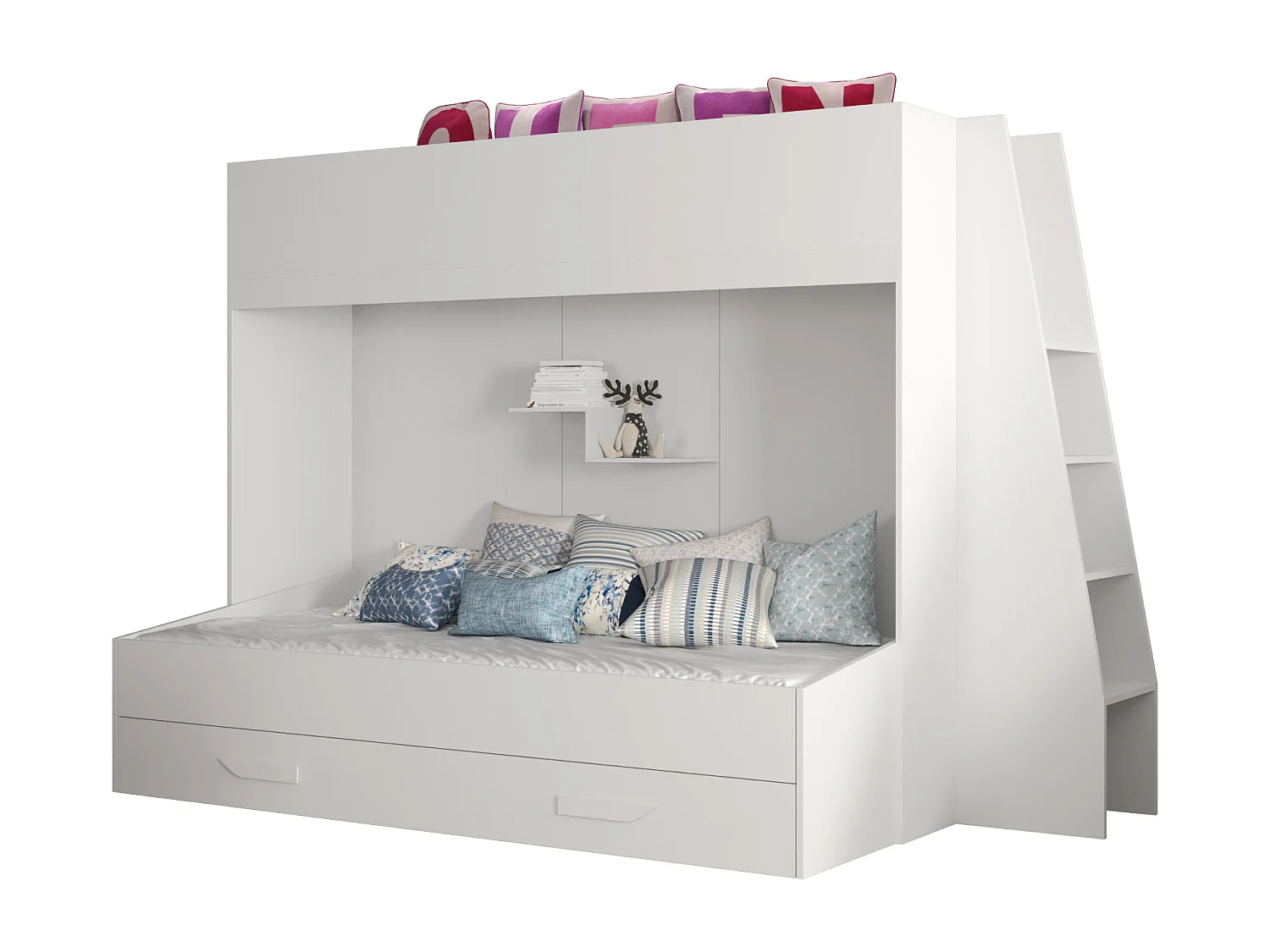 PARTY 17 Lit superposé 247/165/135 (blanc)