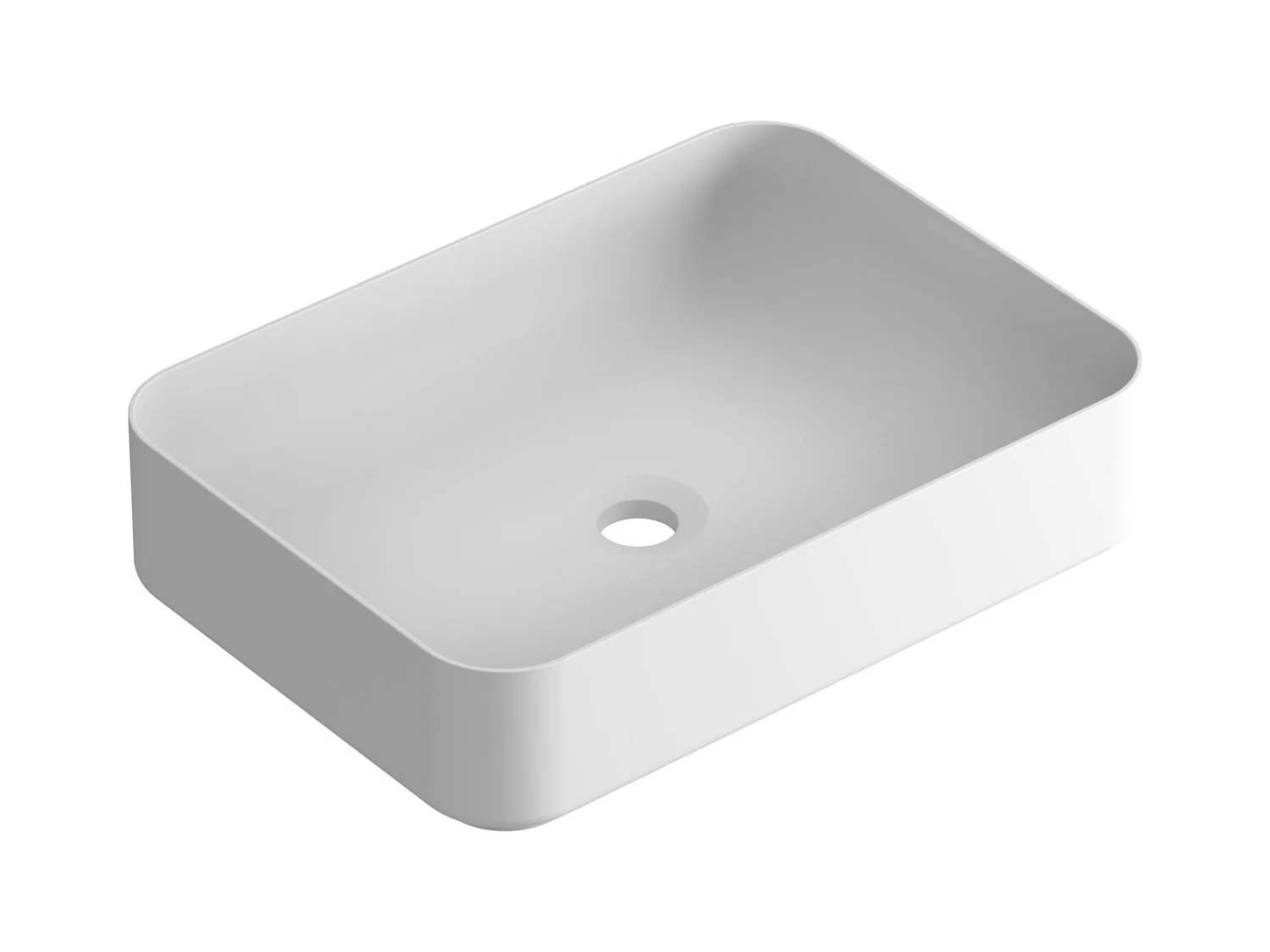 Meuble Salle de Bain POLE (101 cm x H54 x P45 cm), Plan Vasque Marin TAN WB, 2 Tiroirs, Laqué Blanc Mat
