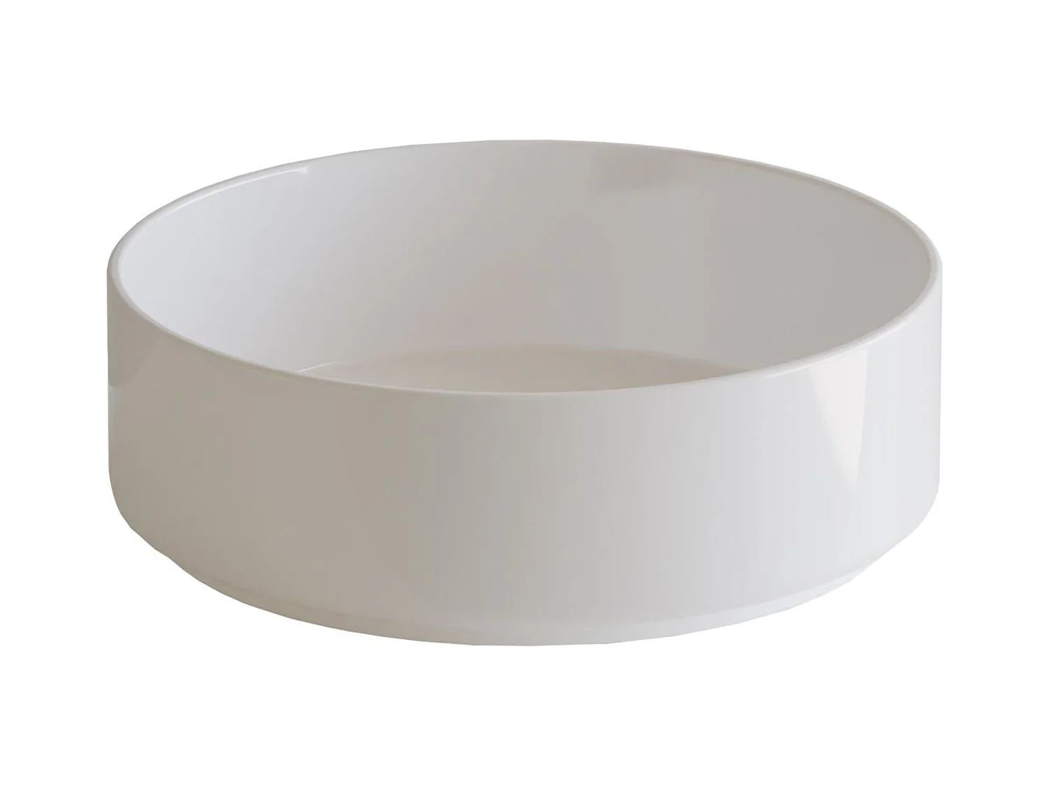 Meuble Salle de Bain POLE (81 cm x H54 x P45 cm), Plan Vasque Marin ROLL W.Brillant, 2 Tiroirs, Laqué Blanc Mat