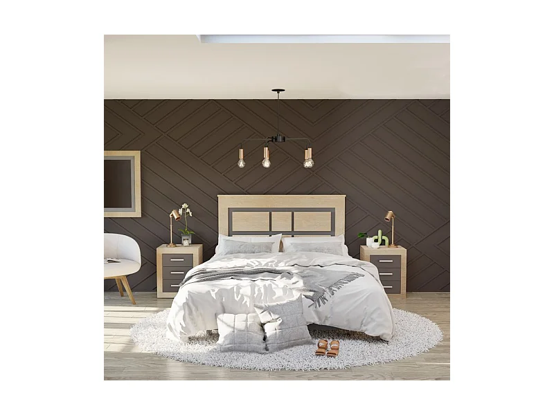 Cabecero con mesitas Kira Cambria - Grafito