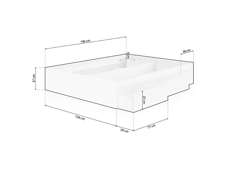 Cama Four Blanco Artik (Blanco Mate)