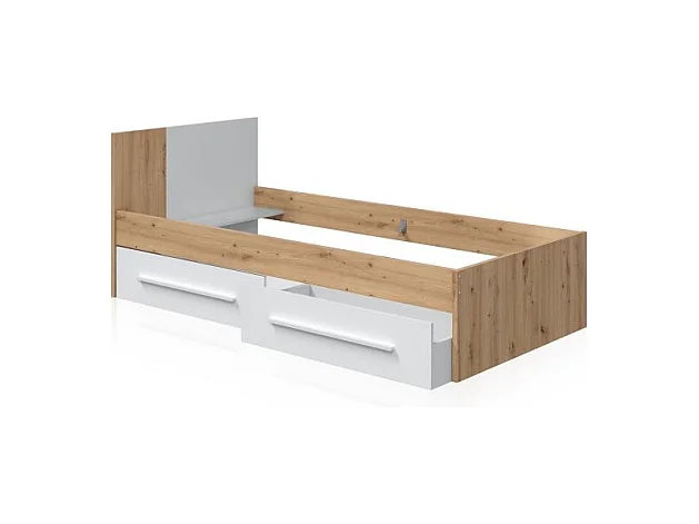 Cama Dess Blanco Artik (Blanco Mate) - Roble Nodi