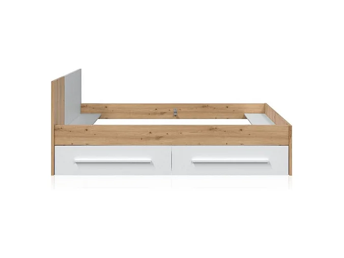 Cama Dess Blanco Artik (Blanco Mate) - Roble Nodi