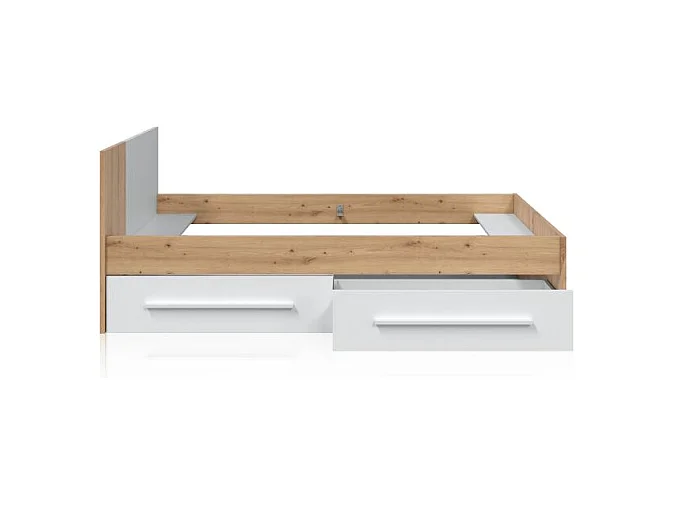 Cama Dess Blanco Artik (Blanco Mate) - Roble Nodi
