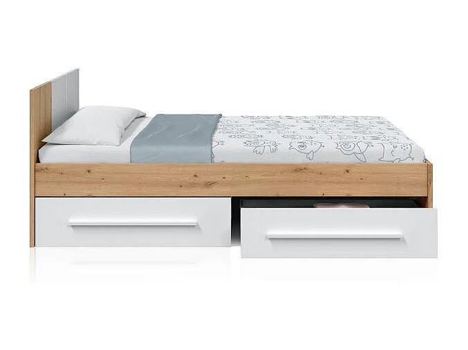 Cama Dess Blanco Artik (Blanco Mate) - Roble Nodi