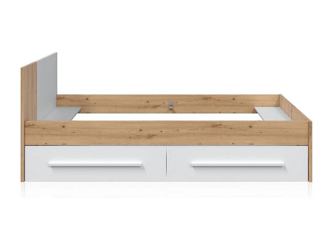 Cama Dess Blanco Artik (Blanco Mate) - Roble Nodi
