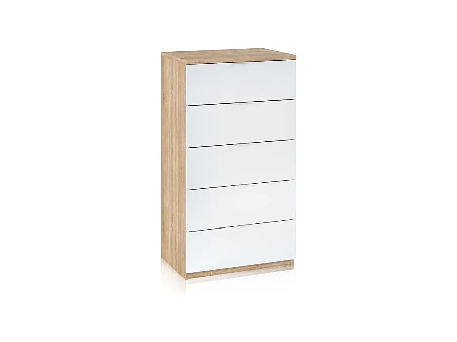 Cómoda Akari Blanco Artik (Blanco Mate) - Roble Canadian