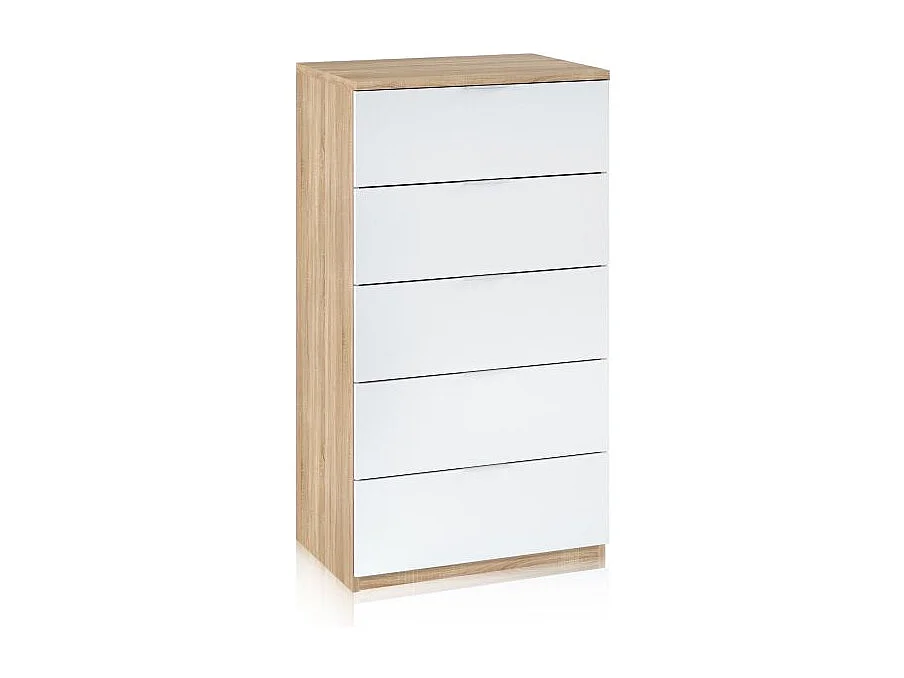 Cómoda Akari Blanco Artik (Blanco Mate) - Roble Canadian