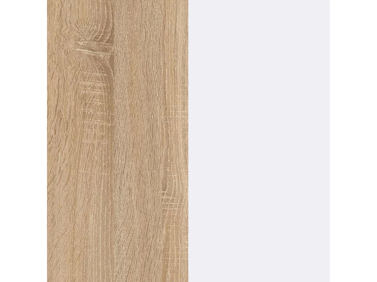 Cómoda de 5 cajones formato vertical en blanco mate y roble canadian 60x110 cm Akari Blanco Artik (Blanco Mate) - Roble Canadian