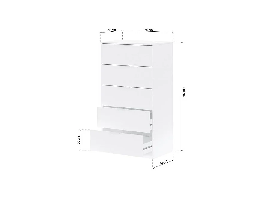 Cómoda Akari Blanco Artik (Blanco Mate)