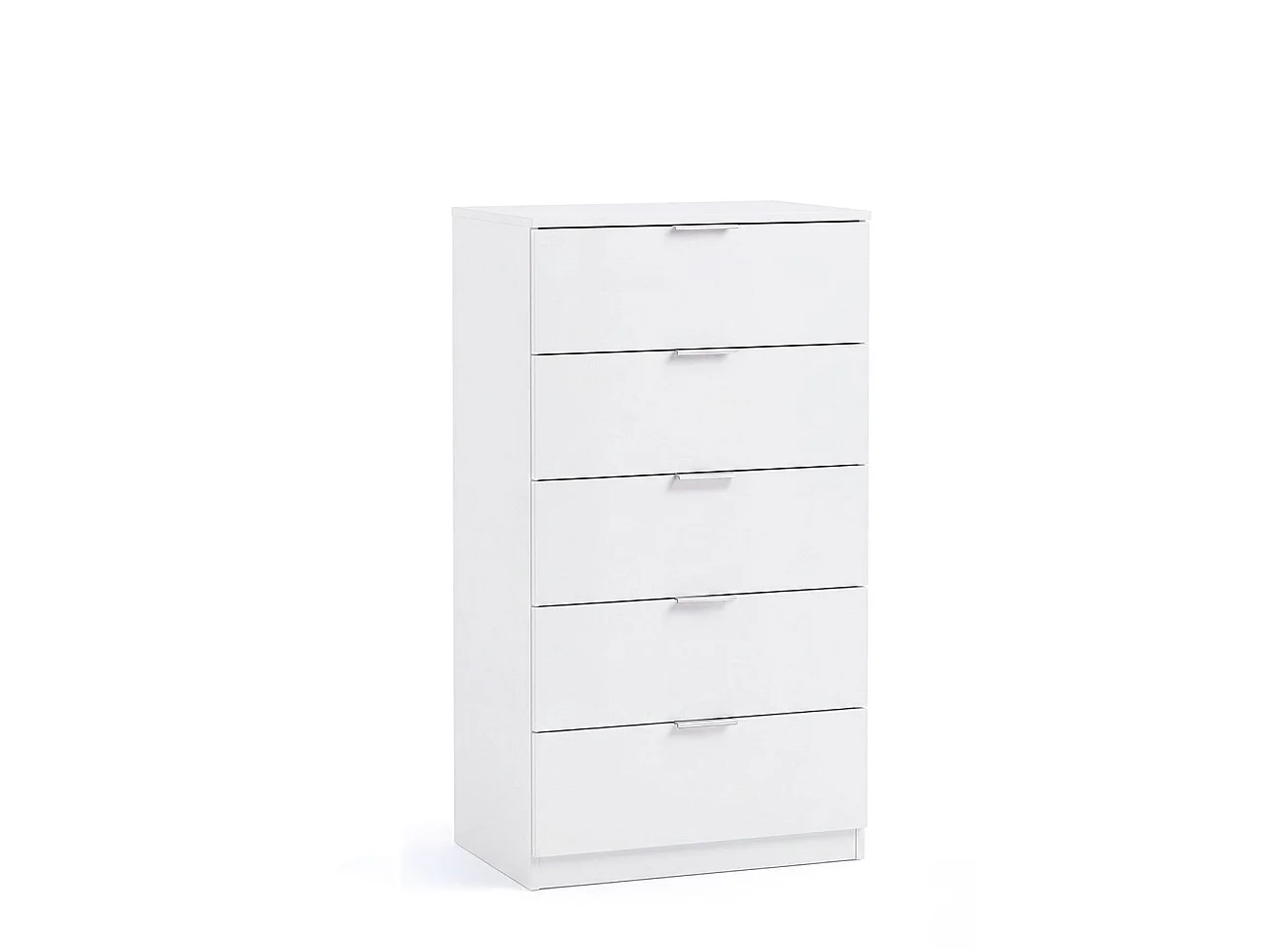 Cómoda alta de 5 cajones en blanco artik 60x110 cm Akari Blanco Artik (Blanco Mate)
