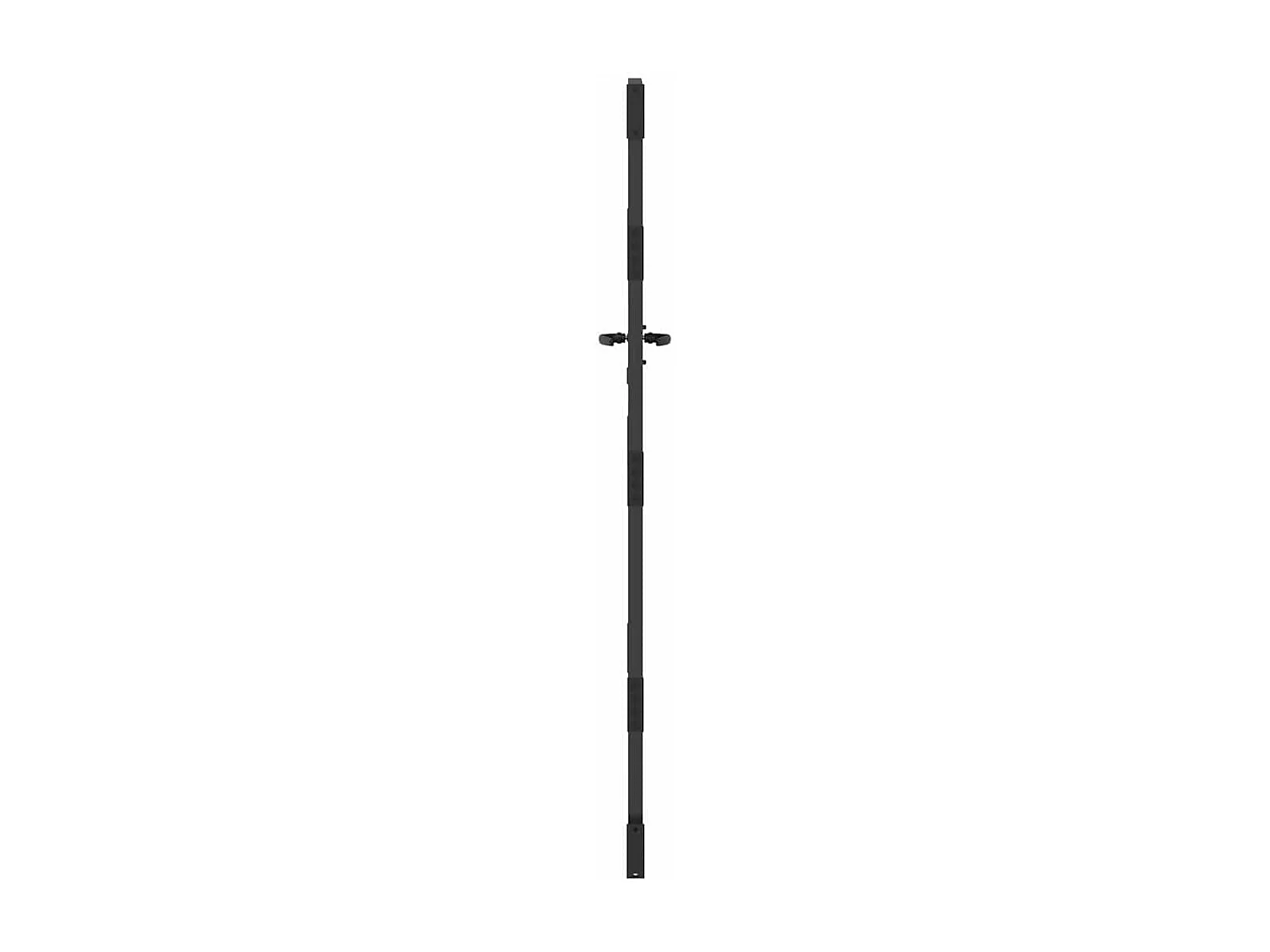 Puerta de jardín negra de 105 x 175 cm de acero con recubrimiento en polvo
