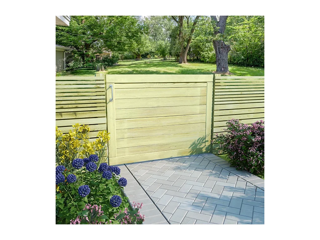 Portail de jardin Bois de pin imprégné 75x100 cm