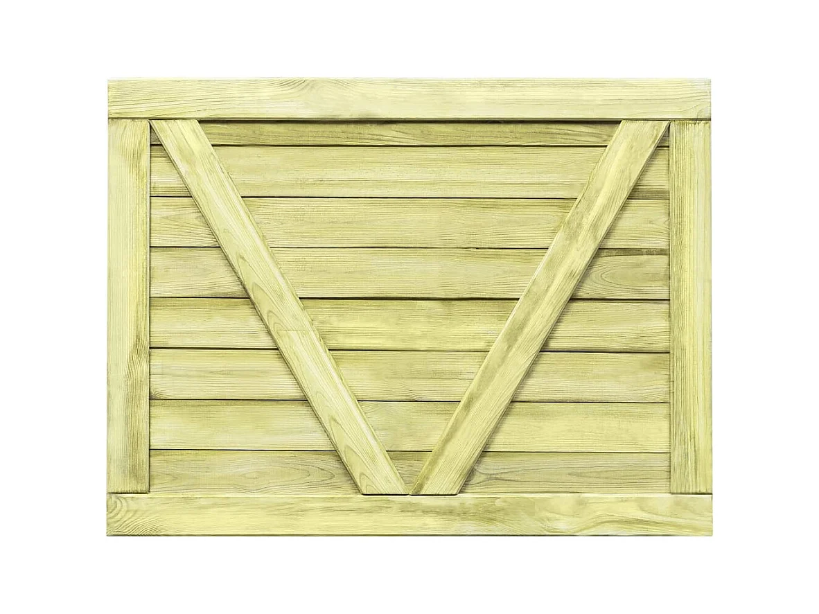 Cancello da giardino in legno di pino impregnato 75x100 cm