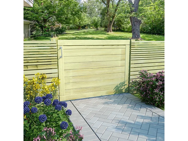 Portail de jardin Bois de pin imprégné 75x100 cm