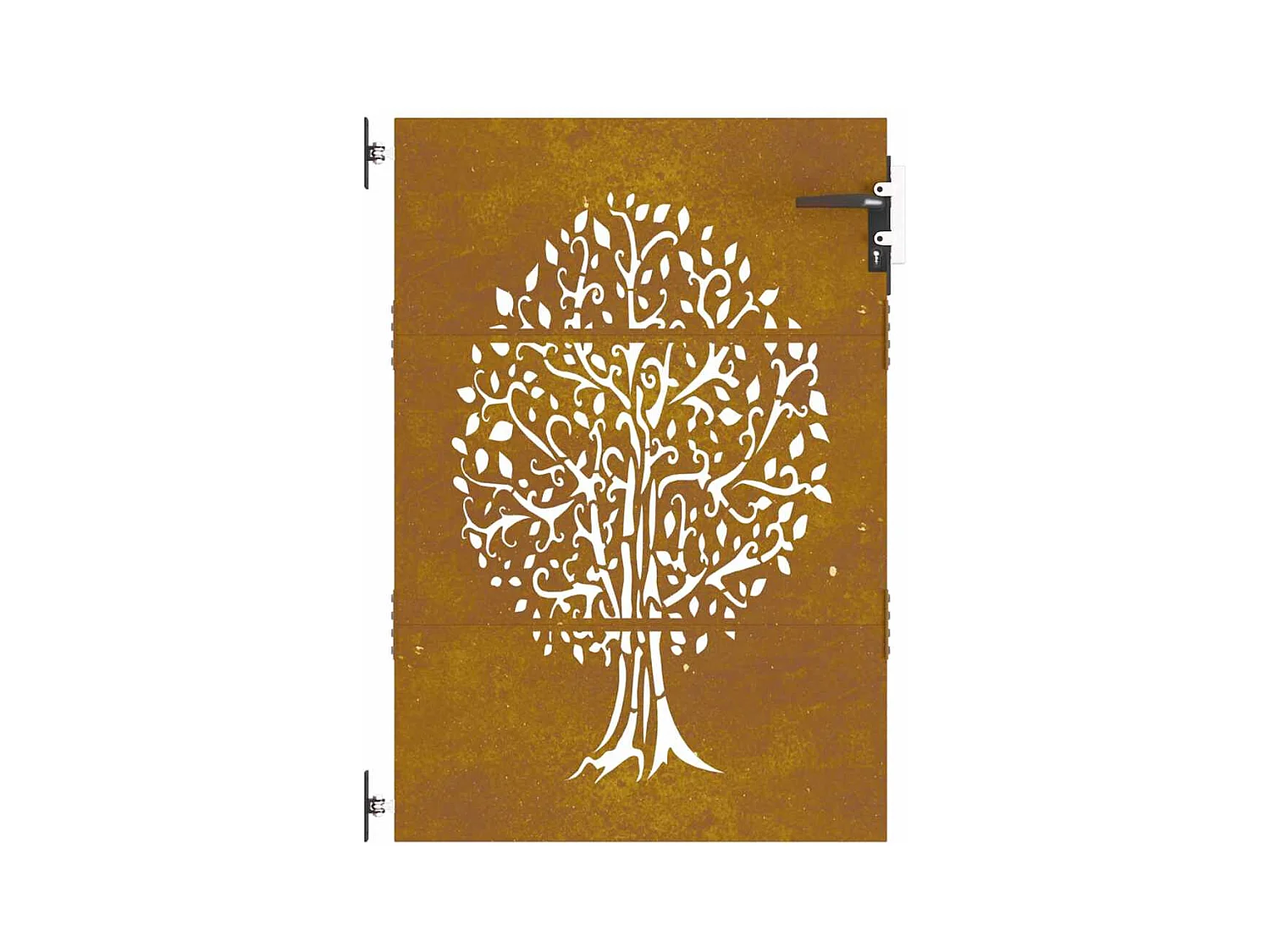 Tuinpoort 85x125 cm cortenstaal boomdesign