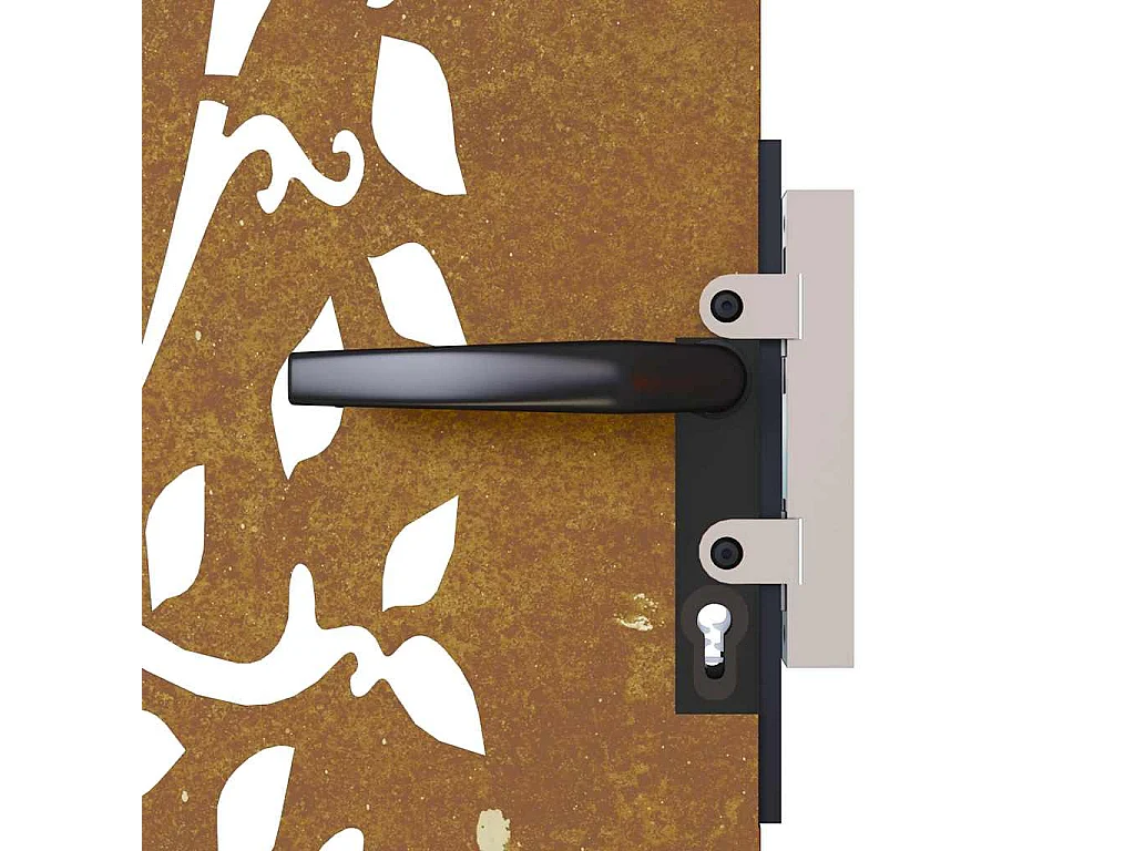 Tuinpoort 85x125 cm cortenstaal boomdesign