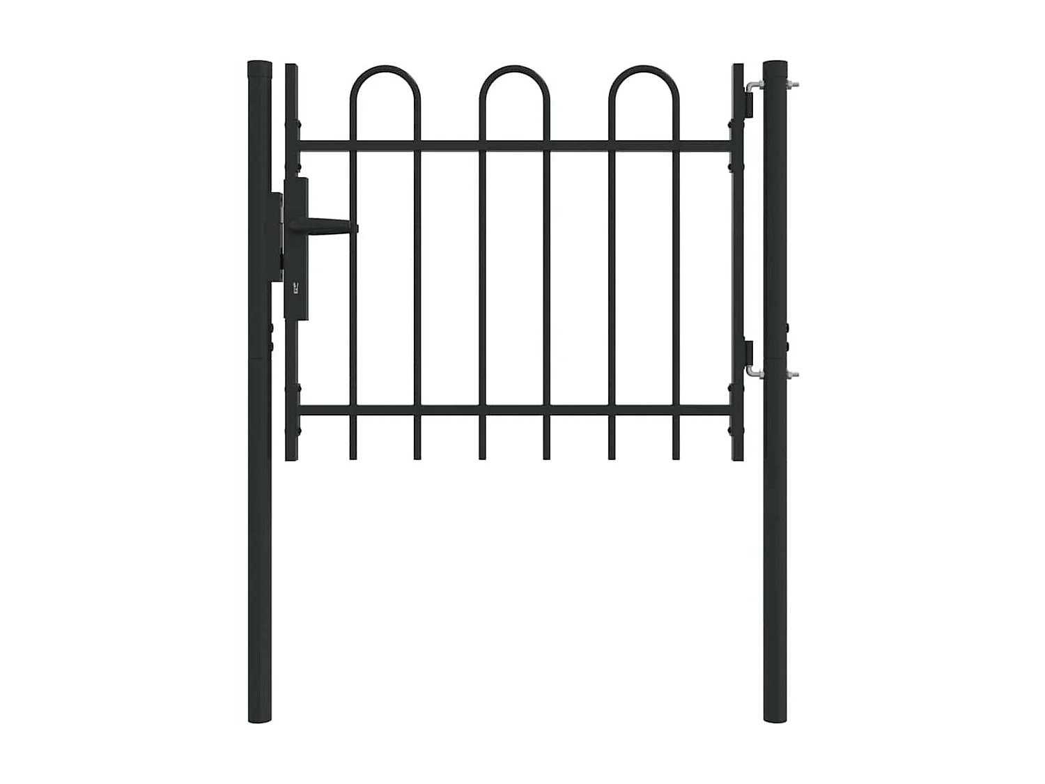 Porte de Clôture Gris 100 x 75 cm Acier revêtu de poudre