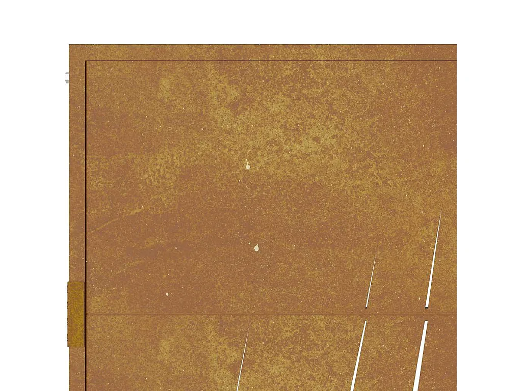 Cancello da giardino 105x205 cm in acciaio corten design erba