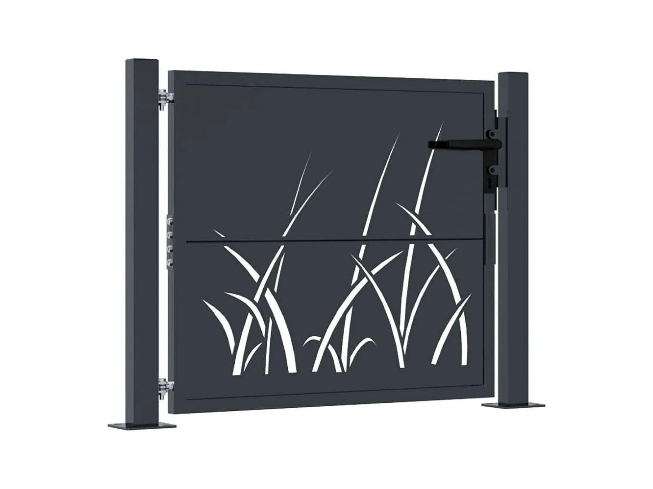 Anthrazit Gartentor 105x105cm Stahl Gras Design