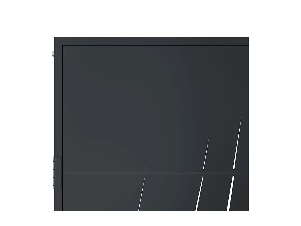 Anthrazit Gartentor 105x105cm Stahl Gras Design