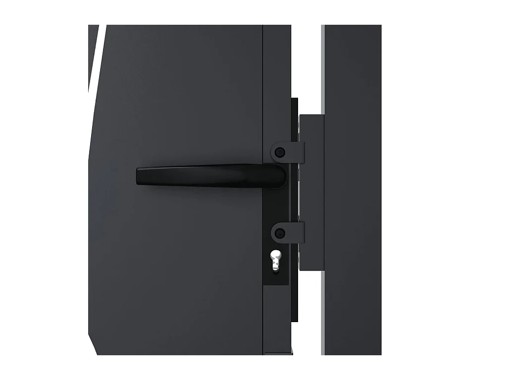 Anthrazit Gartentor 105x105cm Stahl Gras Design