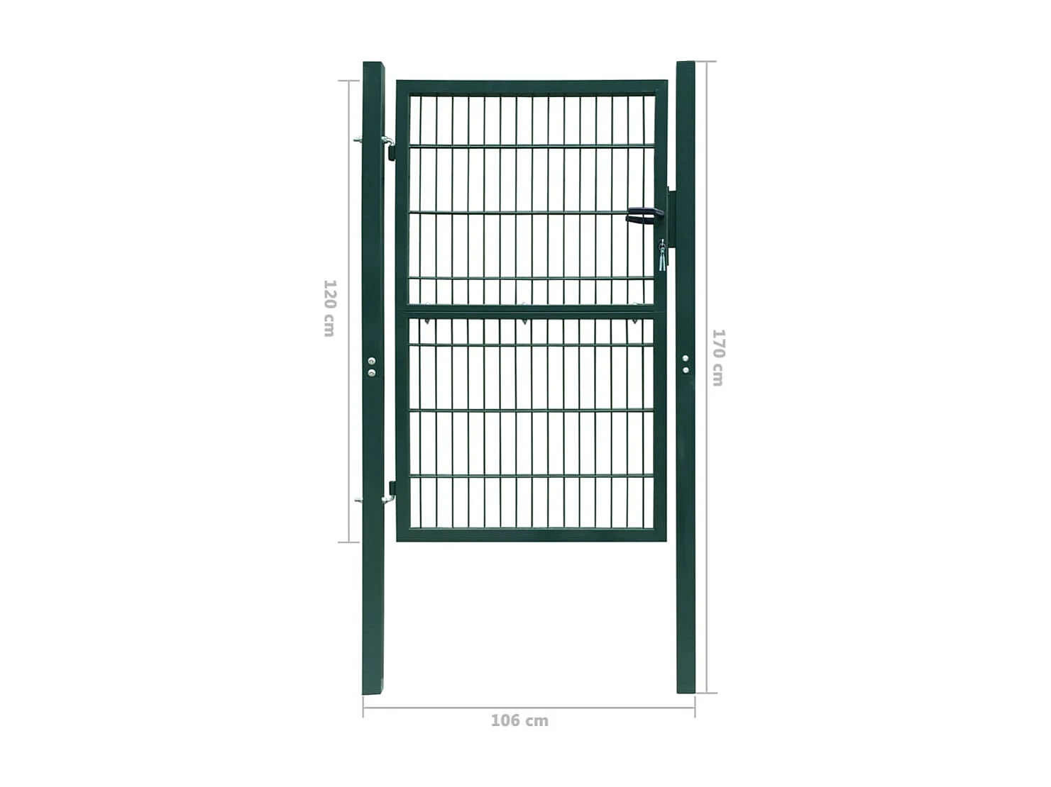 2D Poort (enkel) Groen 106x170 cm