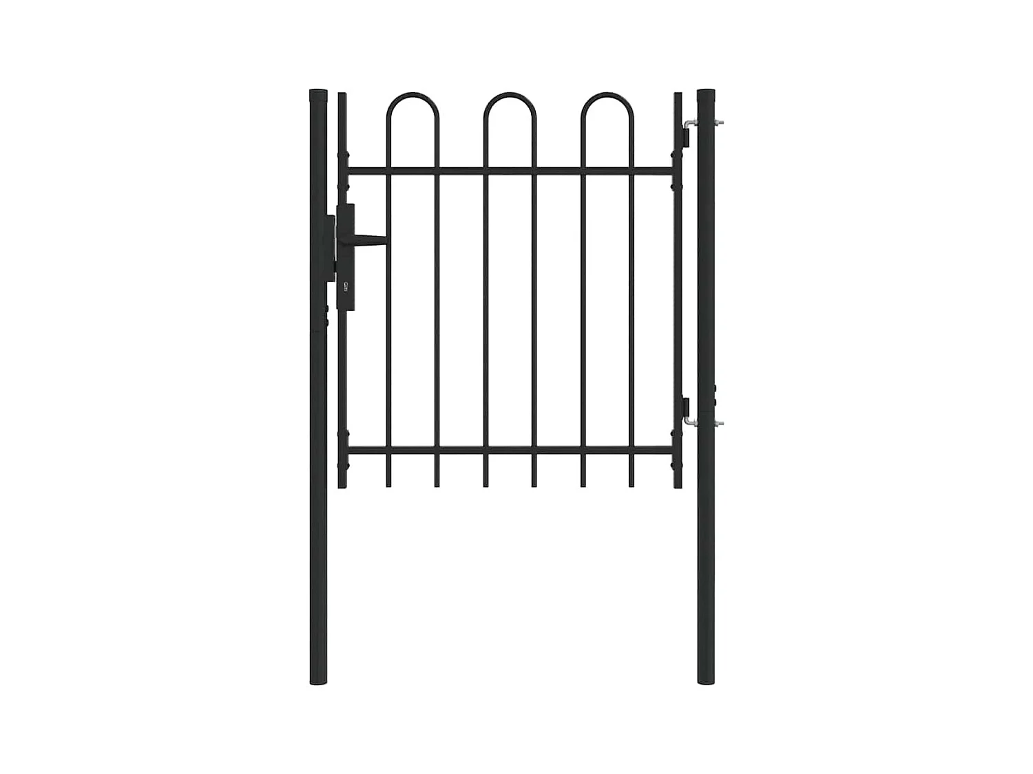 Cancello per recinzione grigio 100 x 100 cm in acciaio verniciato a polvere