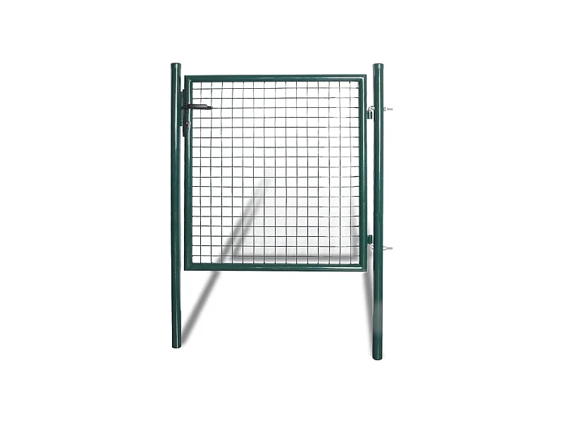 Puerta de valla de una sola puerta de acero con recubrimiento en polvo