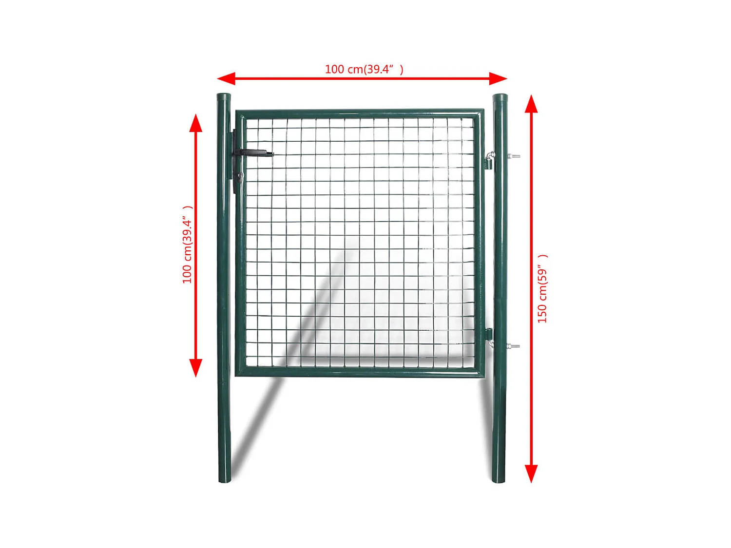Puerta de valla de una sola puerta de acero con recubrimiento en polvo