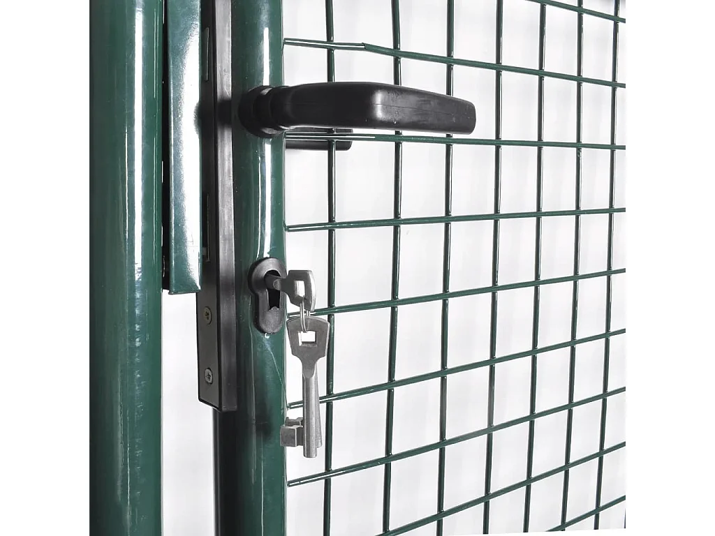 Cancello per recinzione a porta singola in acciaio verniciato a polvere