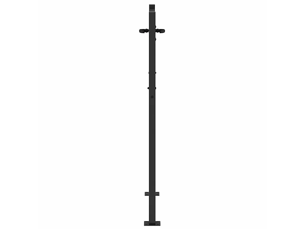 Schwarzes Gartentor 105 x 125 cm, pulverbeschichteter Stahl