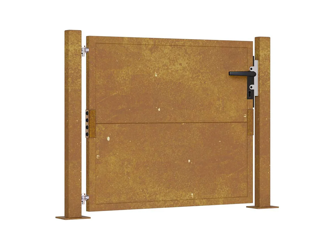 Puerta de jardín de acero corten de 105 x 80 cm.