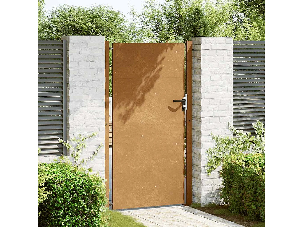 Portail de jardin 105x205 cm acier corten