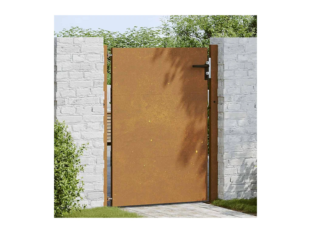 Tuinpoort 105x155 cm cortenstaal