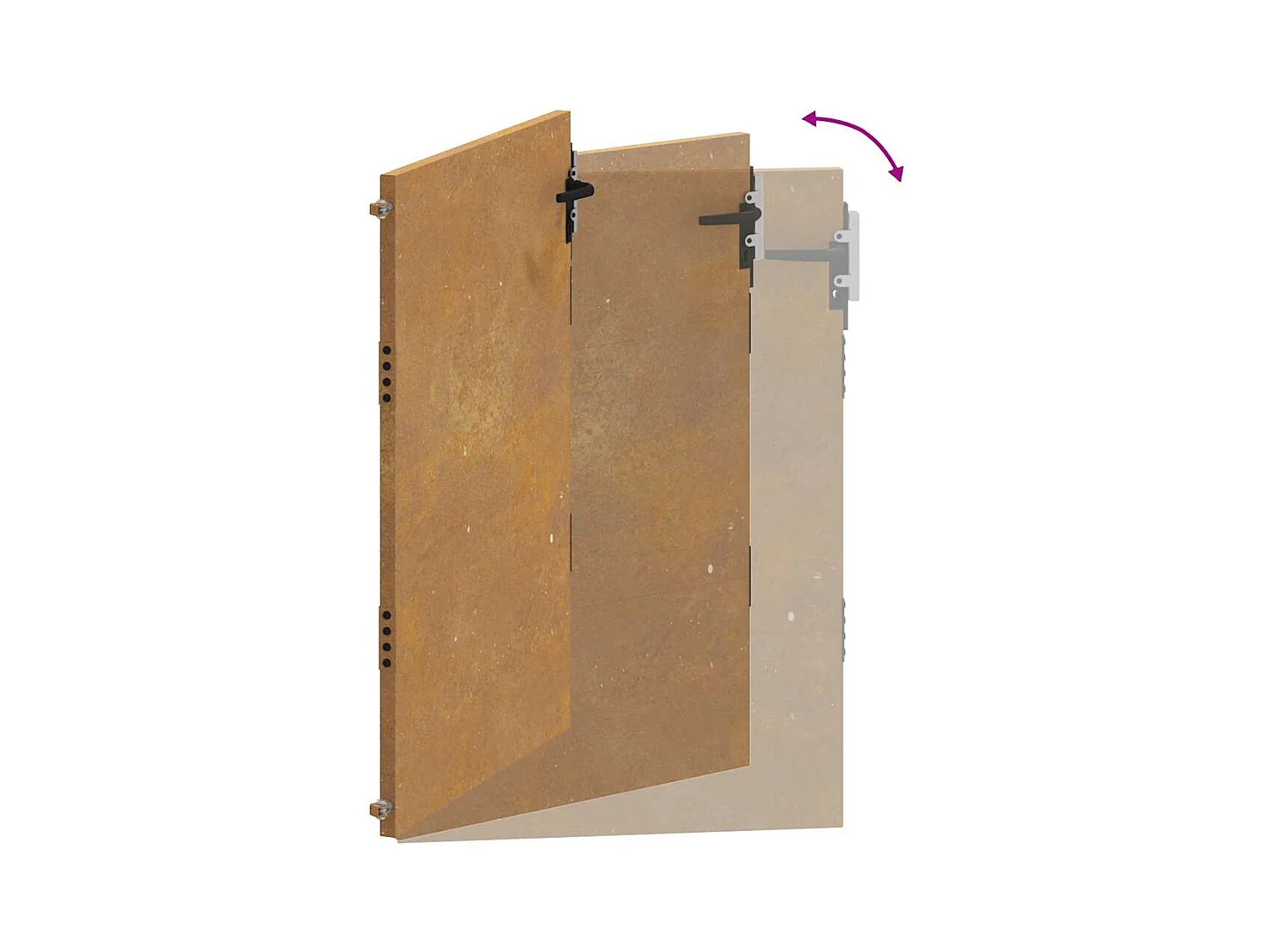 Tuinpoort 105x155 cm cortenstaal