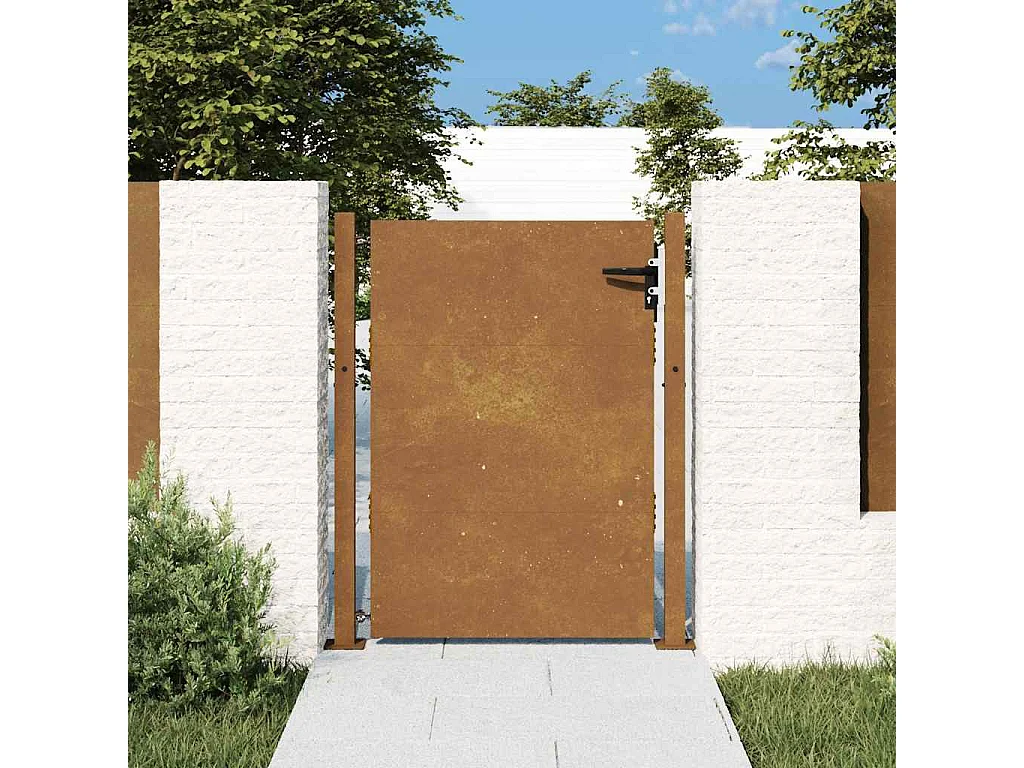 Portail de jardin 105x155 cm acier corten