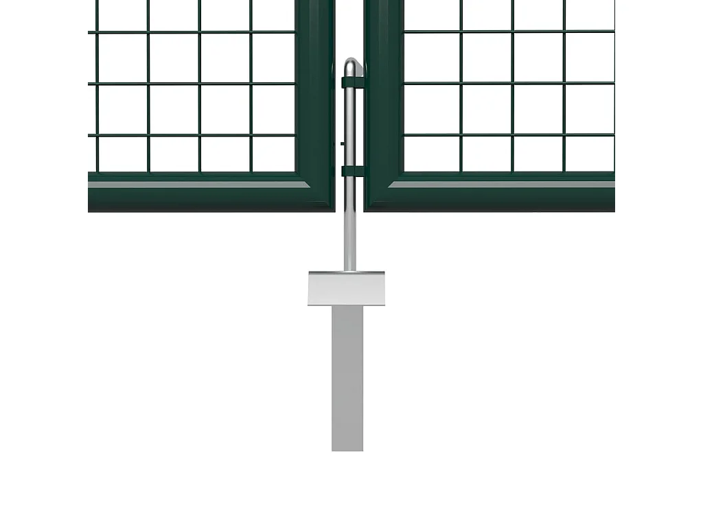 Puerta de jardín de acero 500 x 100 cm Verde