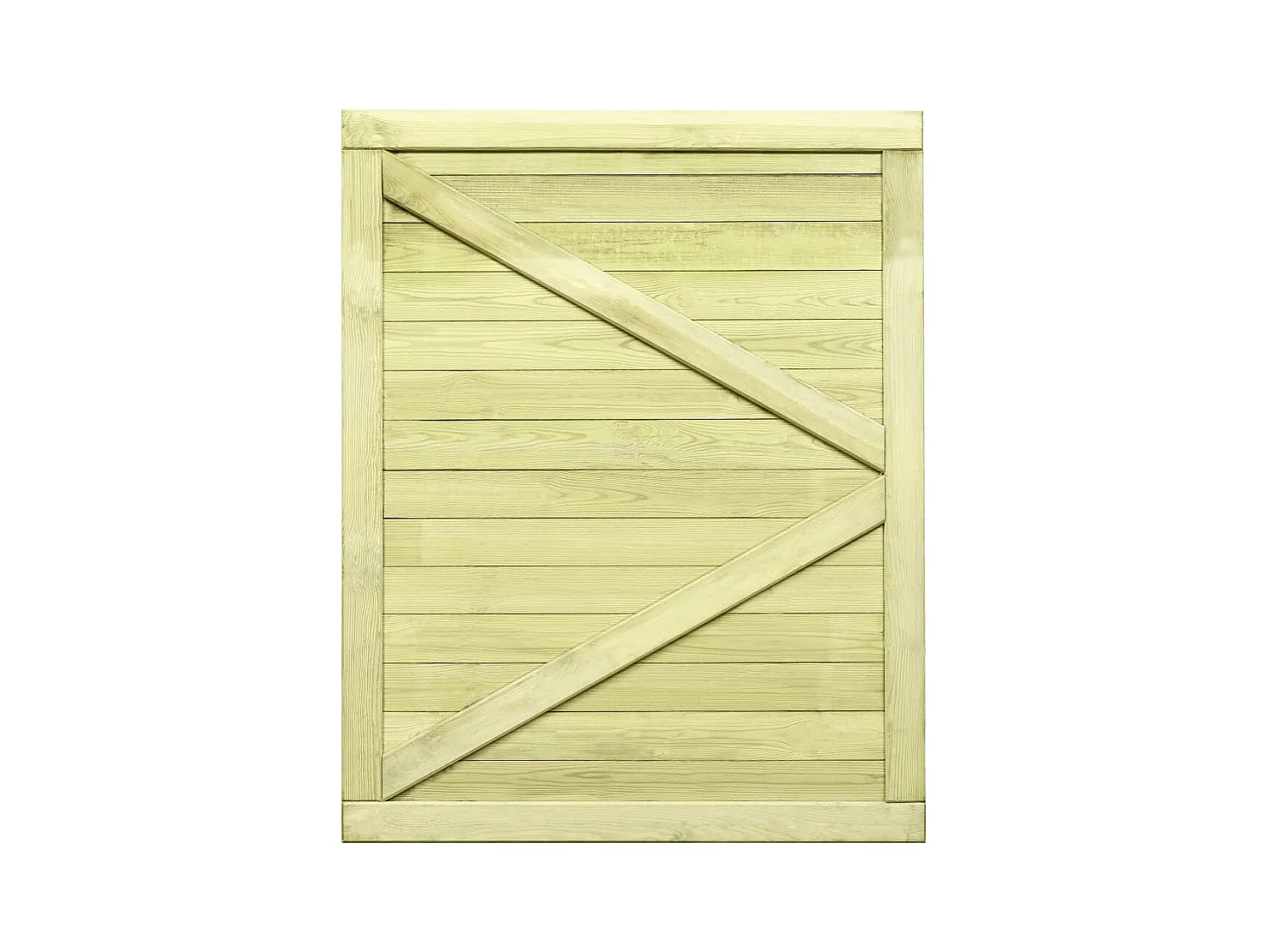 Puerta de jardín de madera de pino impregnada 125x100 cm