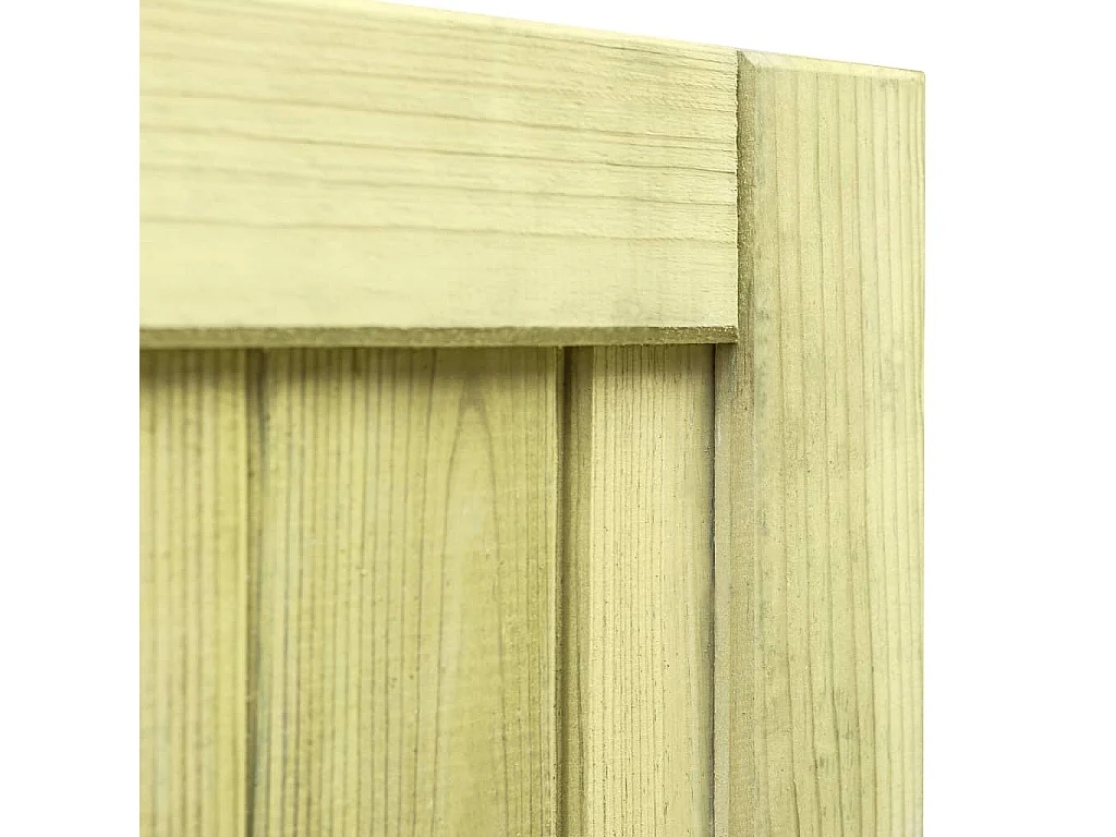 Puerta de jardín de madera de pino impregnada 125x100 cm