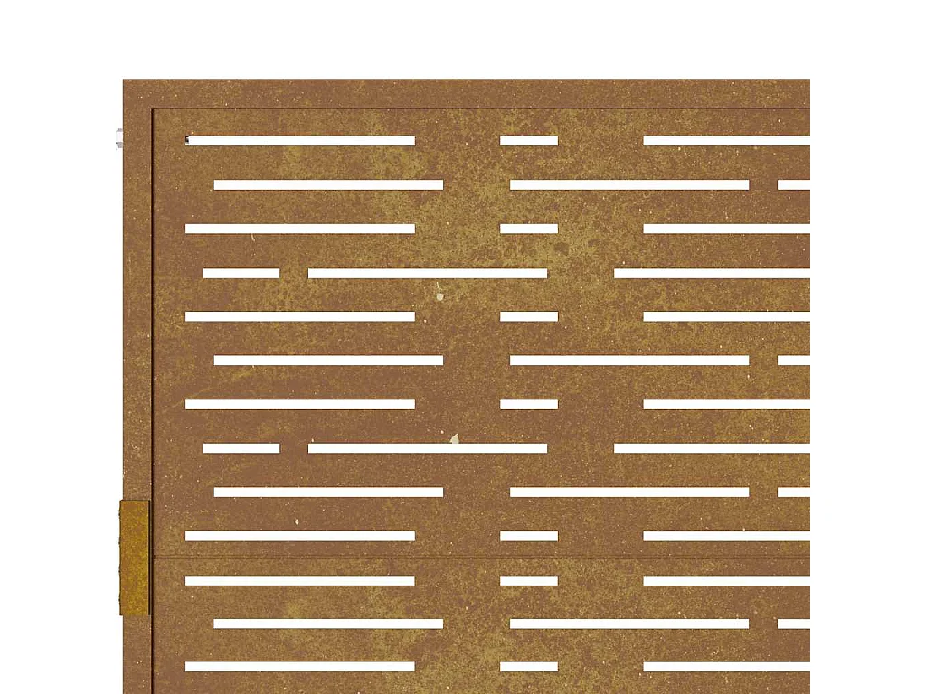 Puerta de jardín 105x80 cm acero corten diseño cuadrado