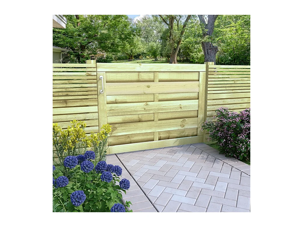 Portillon Bois de pin imprégné 100x75 cm Vert