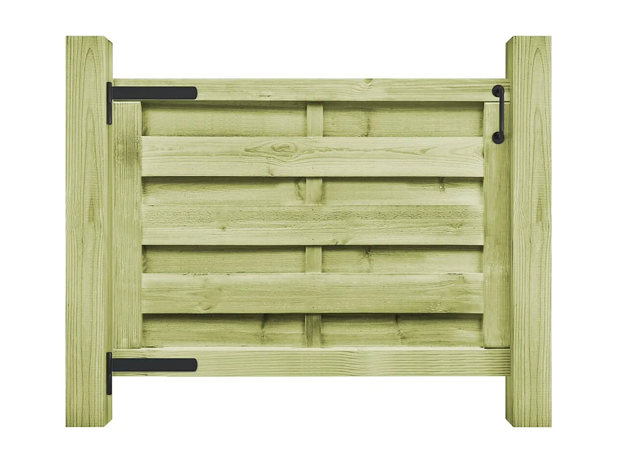 Puerta de madera de pino impregnada 100x75 cm Verde