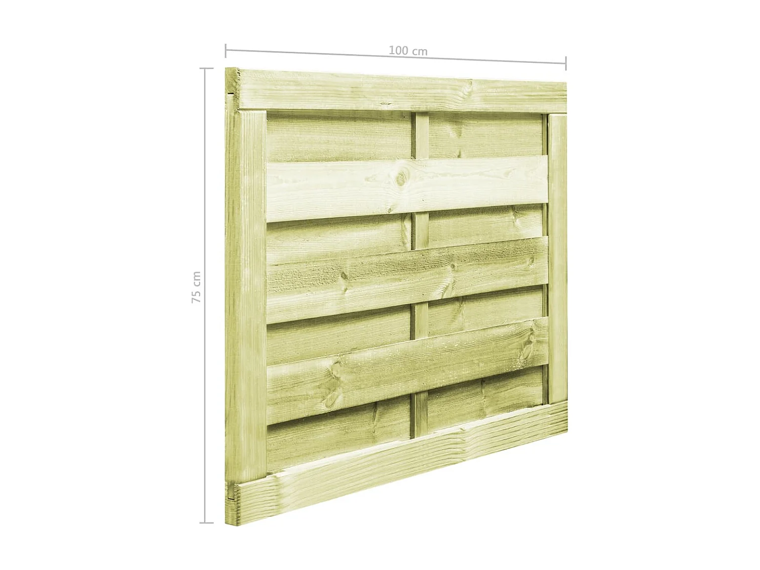 Puerta de madera de pino impregnada 100x75 cm Verde