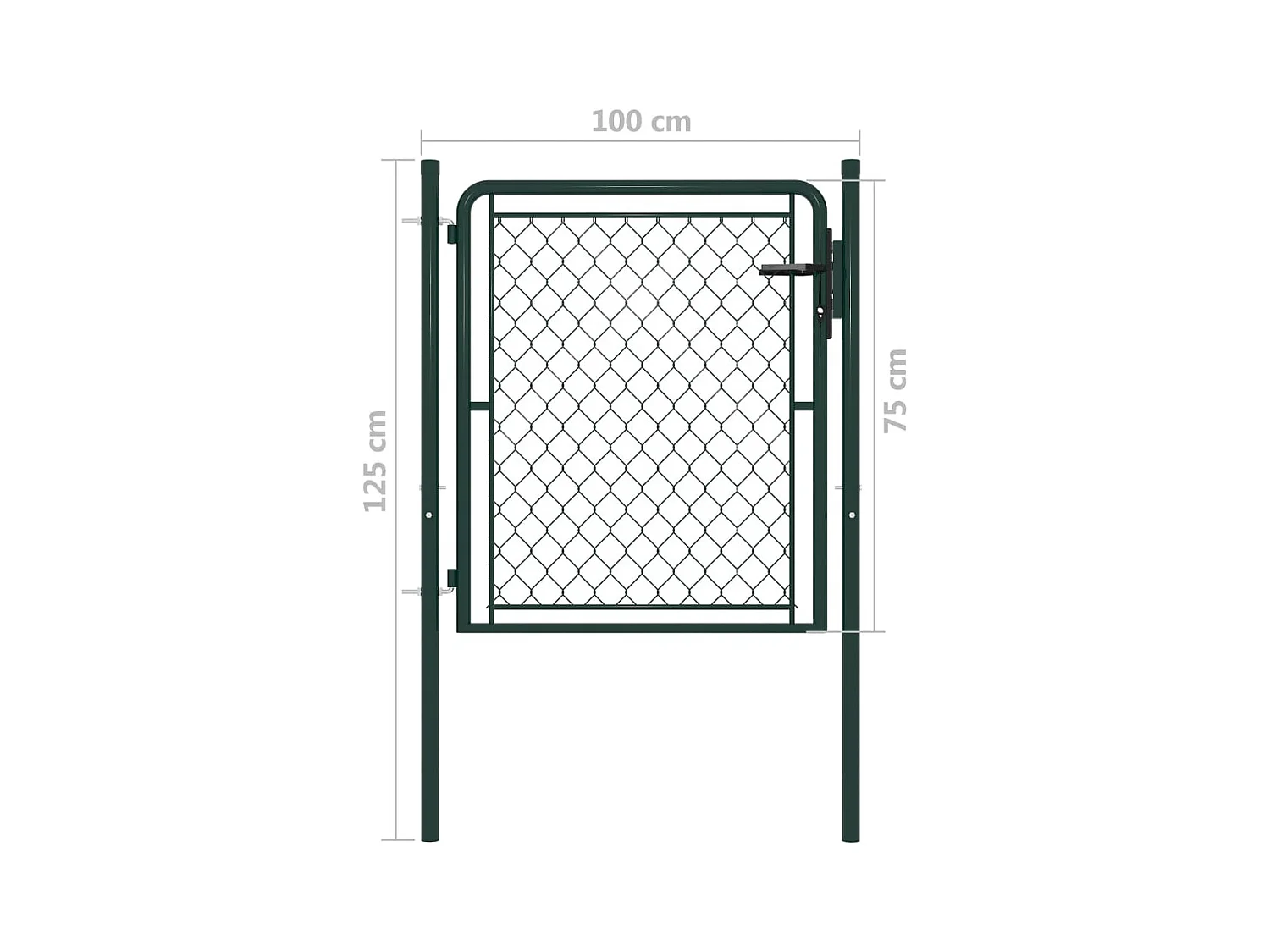 Portillon Acier 100 x 75 cm Vert
