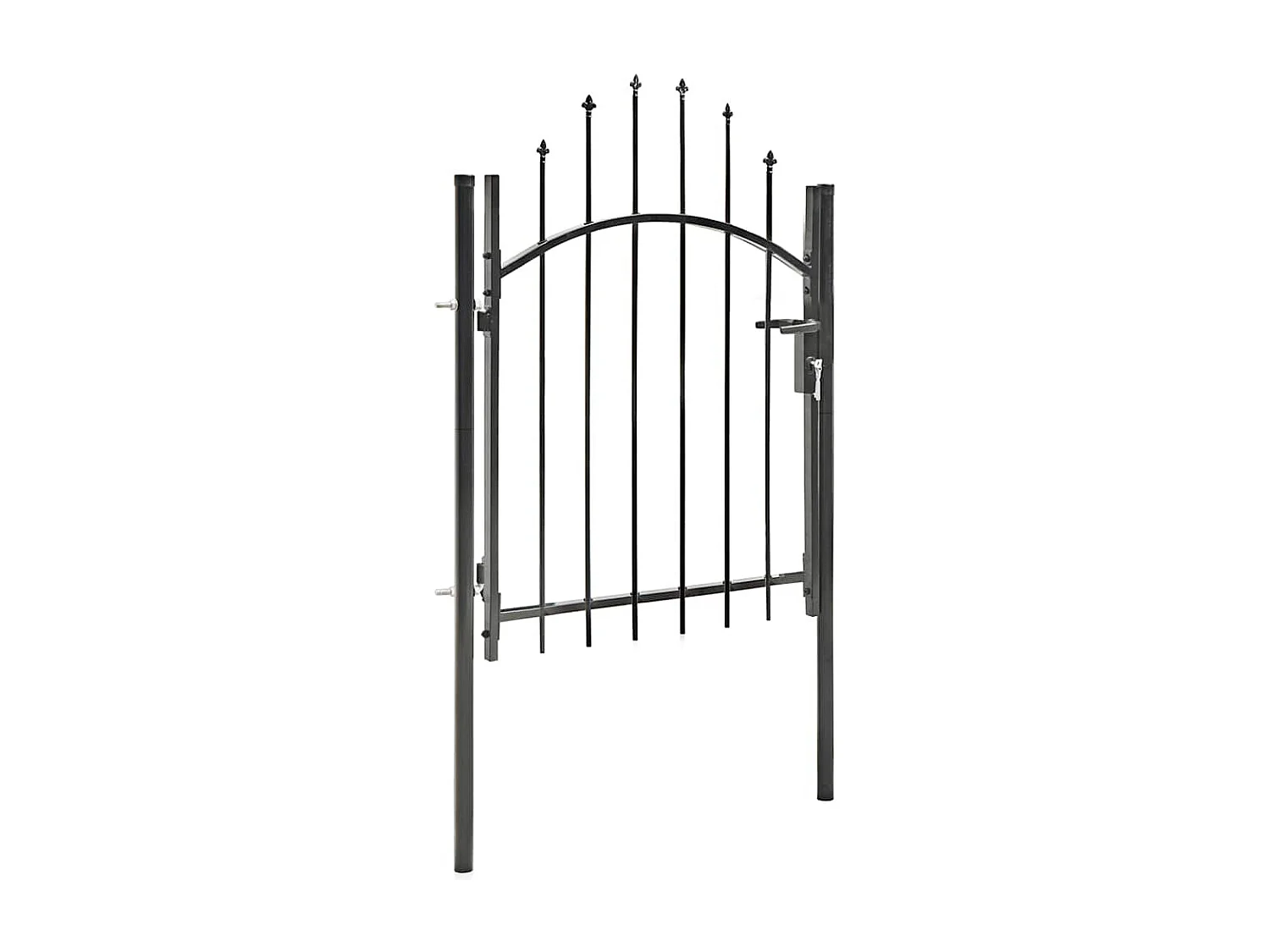 Cancello da giardino in acciaio 1 x 1,5 m nero